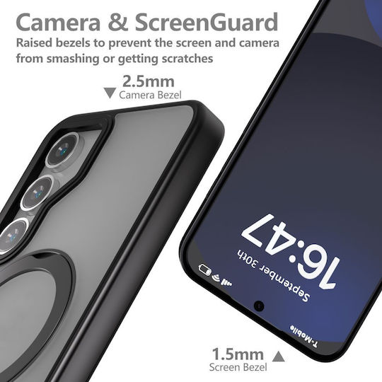 Tech-Protect Magring Umschlag Rückseite Kunststoff / Silikon 1.5mm Schwarz (Galaxy S24 FE)