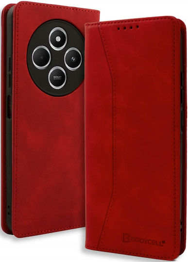 Bodycell Book Δερματίνης / Δερμάτινο Κόκκινο (Redmi 14C / Poco C75)