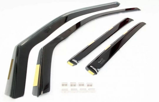 Heko Set of Windbreakers Front and Rear Car Dark Fime for Toyota C-HR 5D 2023+ 4pcs