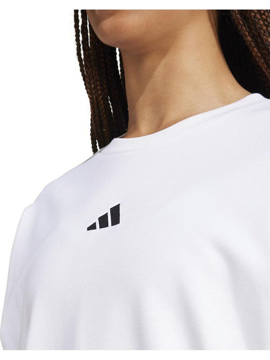 Essentials 3-Stripes Дамски Суитшърт Бял