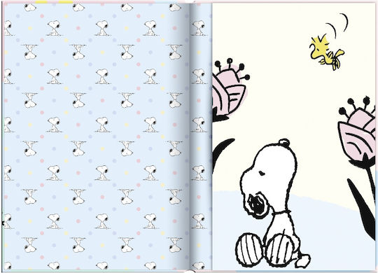Premium Paper Σημειωματάριο B6 με Σκληρό Εξώφυλλο Snoopy Pastel