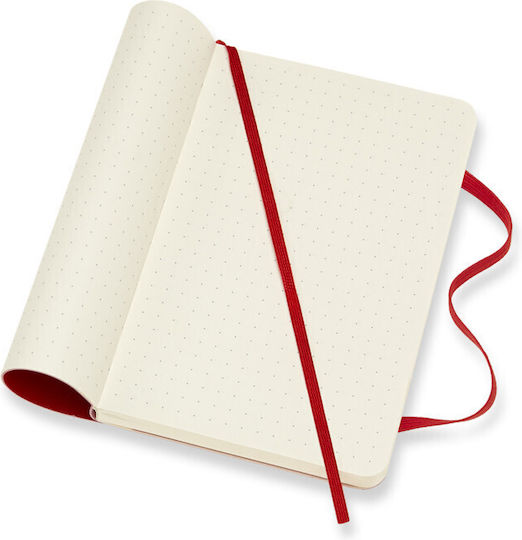 Moleskine Notebook Pocket Carnet cu Puncte și Elastic Roșu
