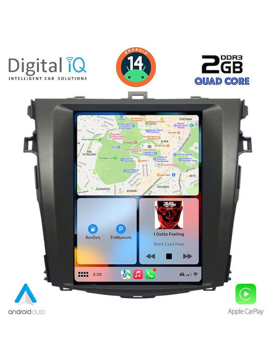 Digital IQ Автомобилна Аудио Система за Toyota Корола 2006-2012 (Блутут/USB/AUX/WiFi/GPS/Apple-Carplay/Android-Auto) с Тъчскрийн 9.7"