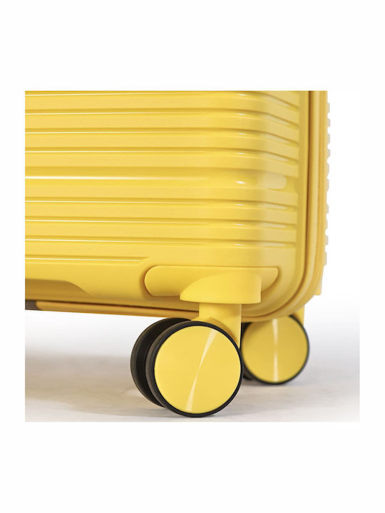 Newcom Cabin Travel Suitcase Hard Yellow with 4 Wheels Height 55cm N1594/50