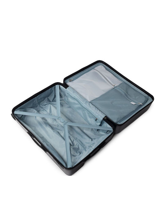 Newcom Large Travel Suitcase Hard Black with 4 Wheels Height 79cm N1490/70