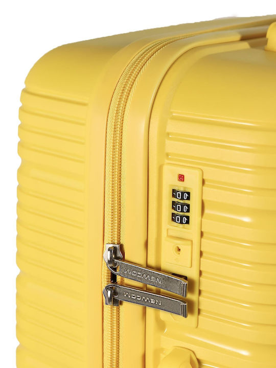 Newcom Cabin Travel Suitcase Hard Yellow with 4 Wheels Height 55cm N1594/50