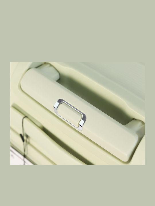 Newcom Medium Travel Suitcase Hard Green with 4 Wheels Height 66cm N1595/60