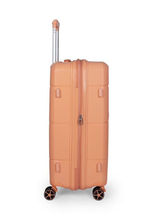 Newcom Reisekoffer Hart Sonnenfarben Maximalhöhe 75,5cm mit 4 Räder Set 2 Stück