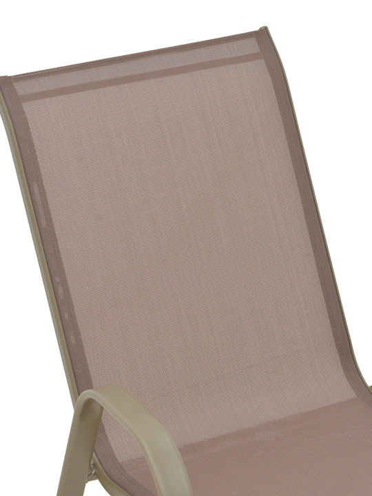 Scaun De Exterior Metalic Calan Șampanie 55x75x90 Cm