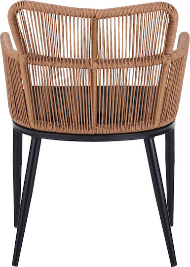 Outdoor Armchair Rattan Naoki Natural Shade with Cushion 59x62.5x78cm
