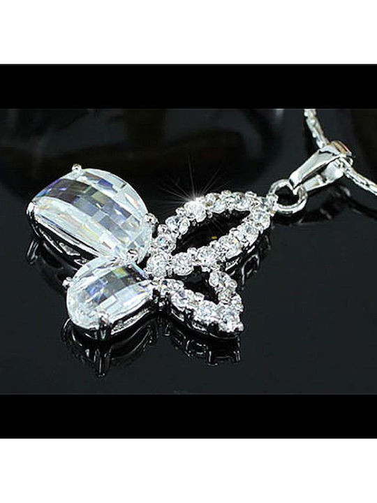 Schmetterlingskette Swarovski Kristalle Deena Halskette Größe 39,5cm 44,5cm Verstellbar Schmetterlingsgröße 2,2cm X 1,7cm Schmetterlingskette Swarovski Kristalle Deena Halskette Größe 39,5cm 44,5cm Verstellbar Schmetterlingsgröße 2,2cm X 1,7cm