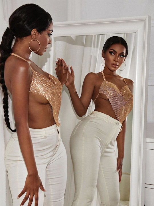 Women's Crop Top Gold