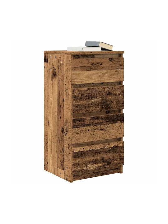Office Storage Chipboard Cabinet Coffee L37.5xW35xH76cm