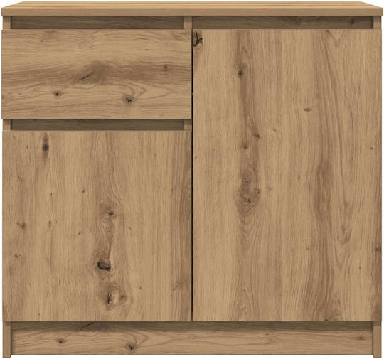 Sideboard Wooden with Drawers Brown 71x35x65cm