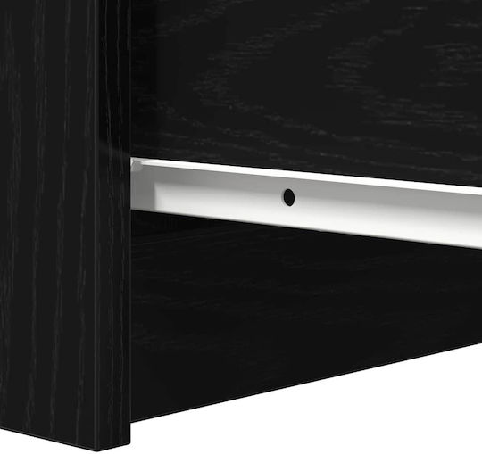 Sertar De Birou Din Lemn Negru 37.5x35x76cm