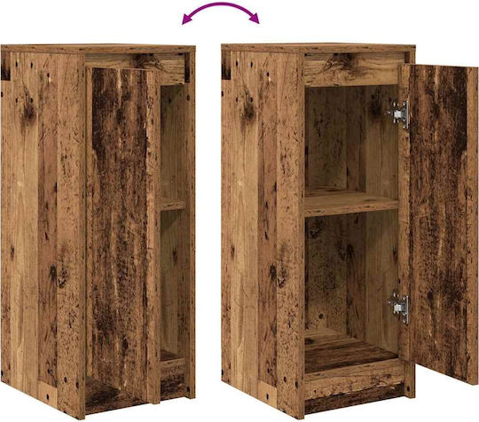 Мебели за съхранение дървен с чекмеджета Кафяв 29.5x34x76см