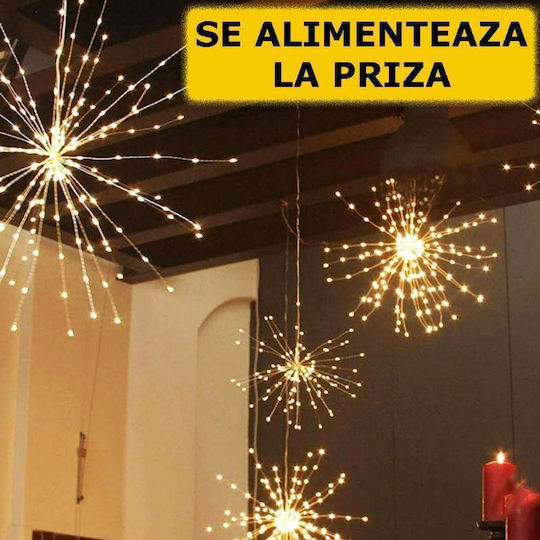 300 Lămpițe LED 4m. Alb cald tip Focuri de artificii 1buc