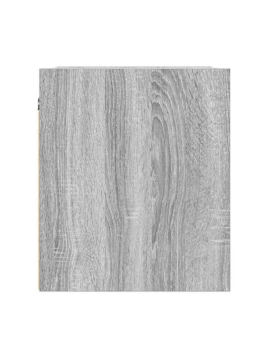 Vidaxl Κομοδίνα Επιτοίχια Γκρι Sonoma 38x34x40cm 1 Τεμ Γκρι