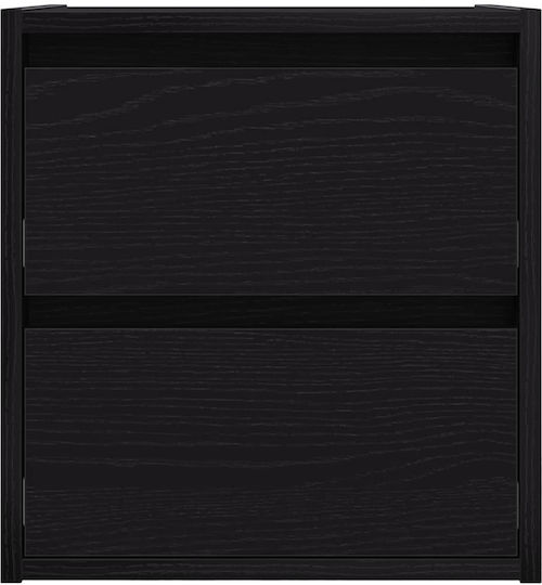 Vidaxl Wall-Mounted Bedside Tables 2 Pcs Black Oak 38x34x40cm Black