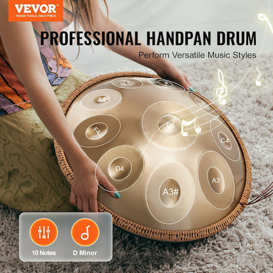 Vevor Handpan 10 Notes in Scale D Minor