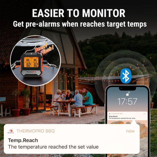 Thermo Pro Wireless Търговия Термометър за храна Готвене с игла и Bluetooth