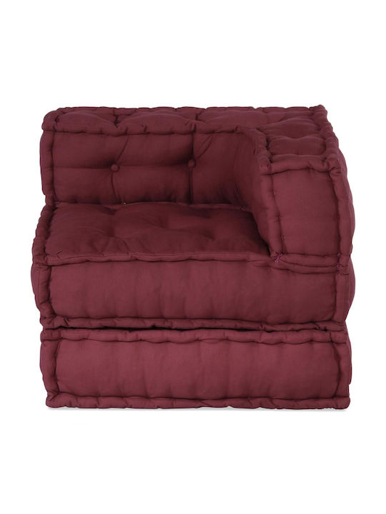 Vidaxl Modular Pouffe Maroon 70x70x54 Ύφασμα Κόκκινο