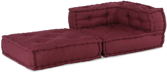 Vidaxl Pouf Modular Vișiniu 70x70x54 Material Roșu