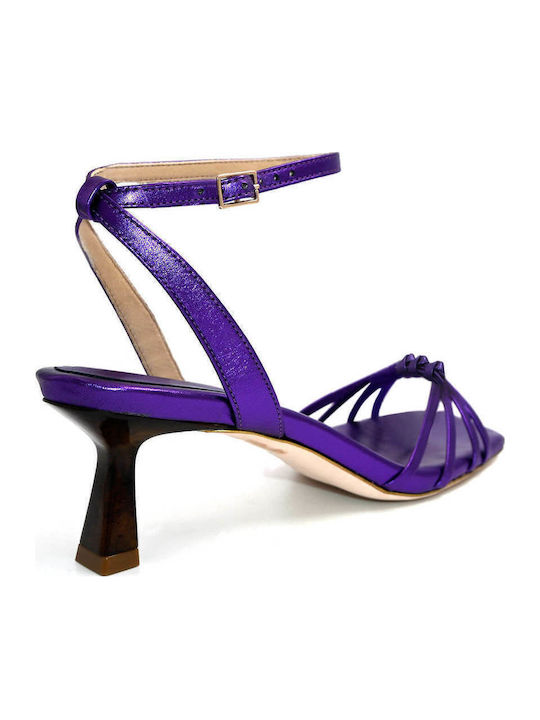 Leather Sandals Purple