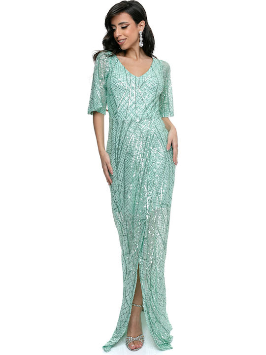 Maxi Dress for Wedding Christening Turquoise
