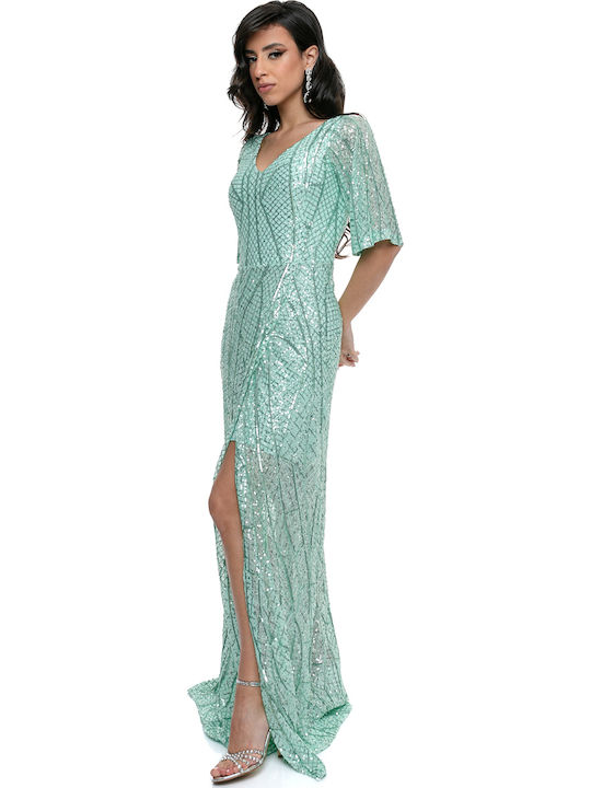 Maxi Dress for Wedding Christening Turquoise