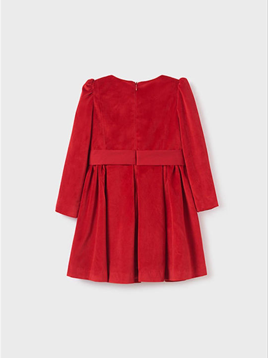 Abel & Lula Children's Dress Velvet red