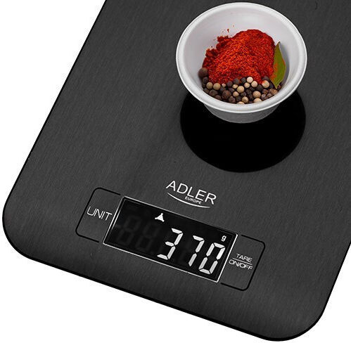 Adler Ψηφιακή Ζυγαριά Κουζίνας έως 5kg Μαύρη