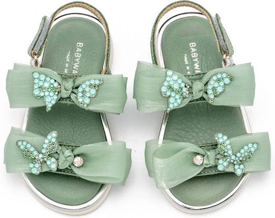 Babywalker Pantofi de botez din Piele Verzi
