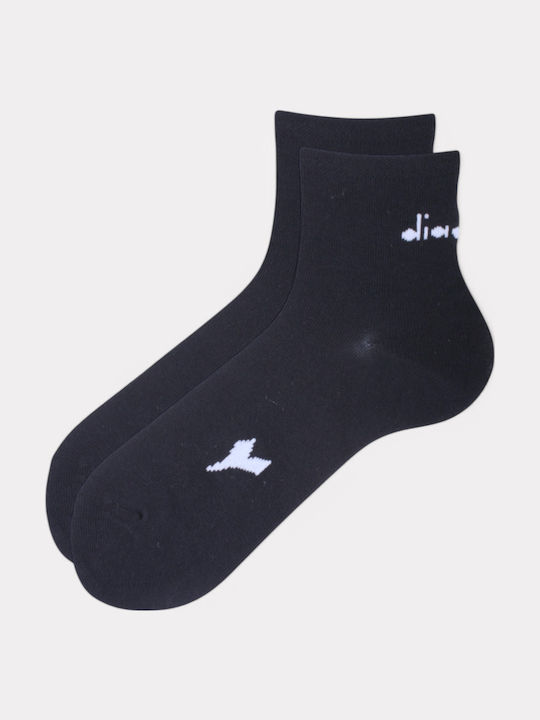 Diadora Cotton Mid-Calf Socks Unisex Value Pack of Three Pieces D9355-blue