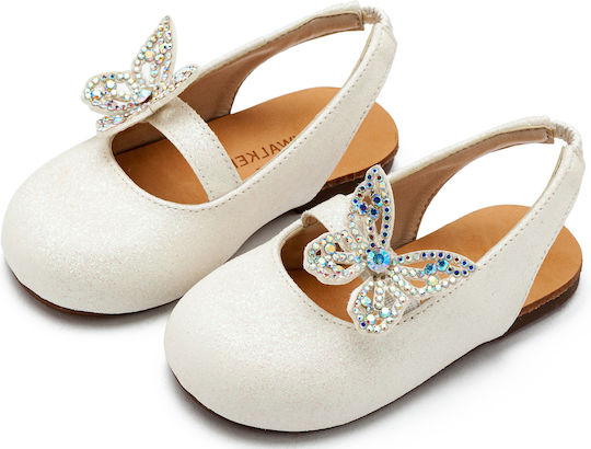 Babywalker Babywalker White Leather Christening Shoes for Girls