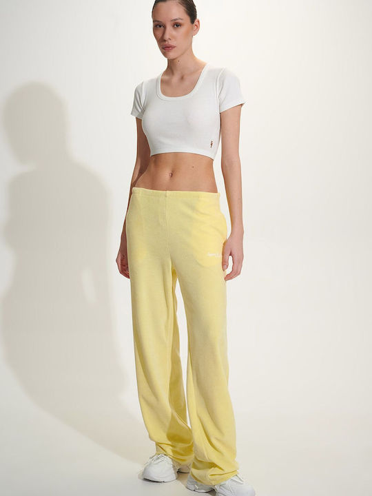 SugarFree Pantaloni de trening Catifea YELLOW