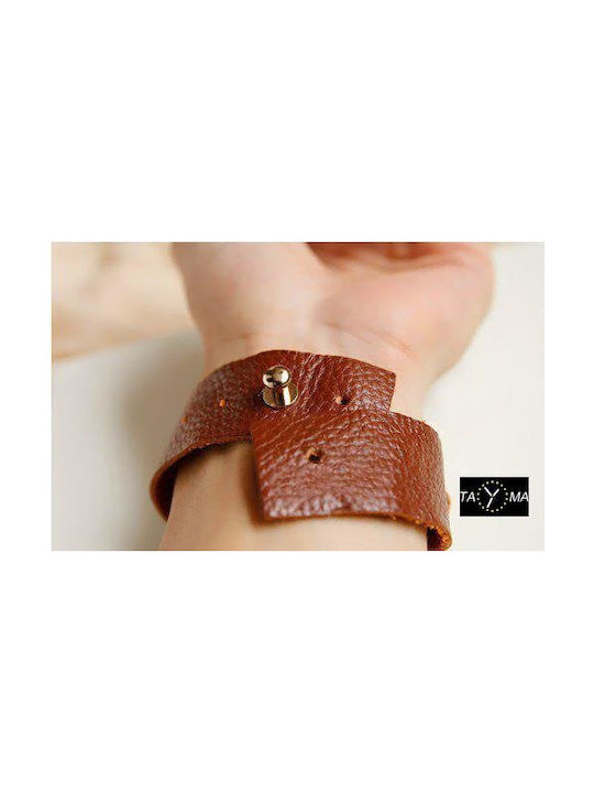Damen Uhr mit Orange Lederarmband