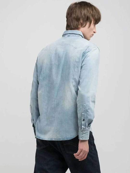 Replay Denim Shirt Light Blue