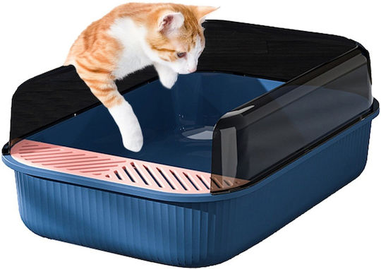 Toaletă Pisică cu Filtru Albastră L50.5 x W34.5 x H18.5buc