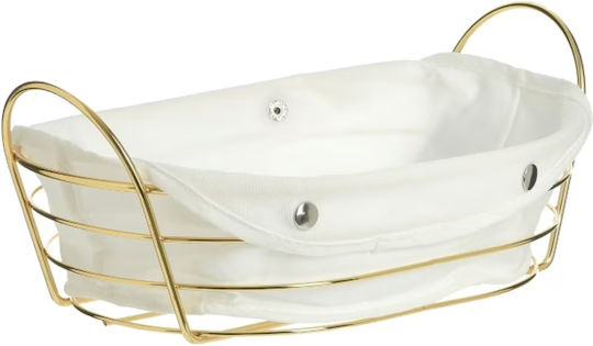 Bread Basket Metallic Gold 26x19cm