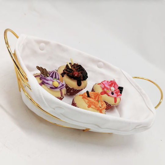 Bread Basket Metallic Gold 26x19cm