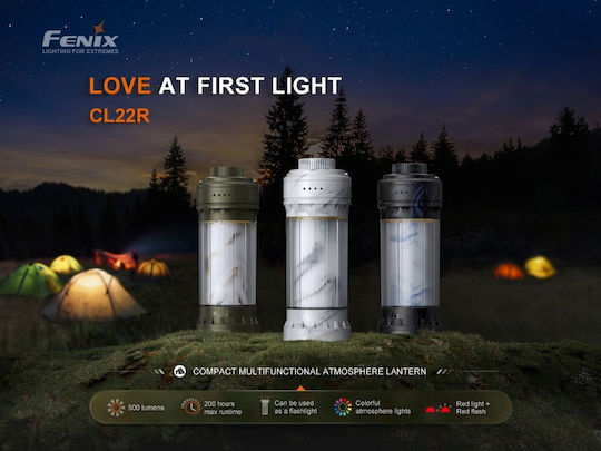 Fenix CL22R Акумулаторна Лампа За Лице За Къмпинг С Фенерче Бяла