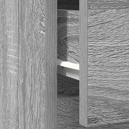 Συρταριέρα Γραφείου από MDF Γκρι Sonoma 71x35x65cm