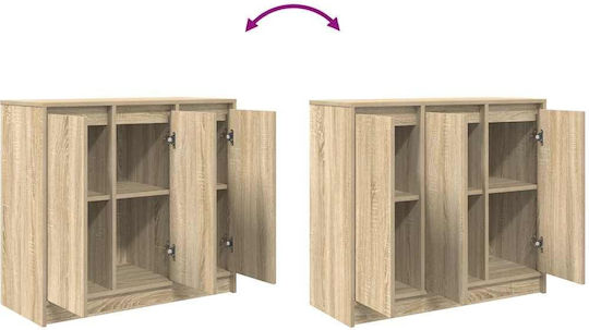 Дървен Офисен Шкаф Кафяв 85x34x76см