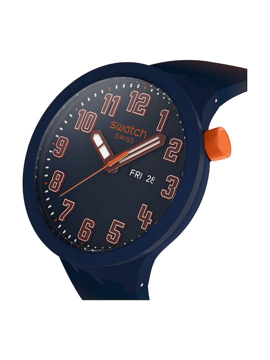 Swatch Swatch Damen Uhr mit Blau Kautschukarmband