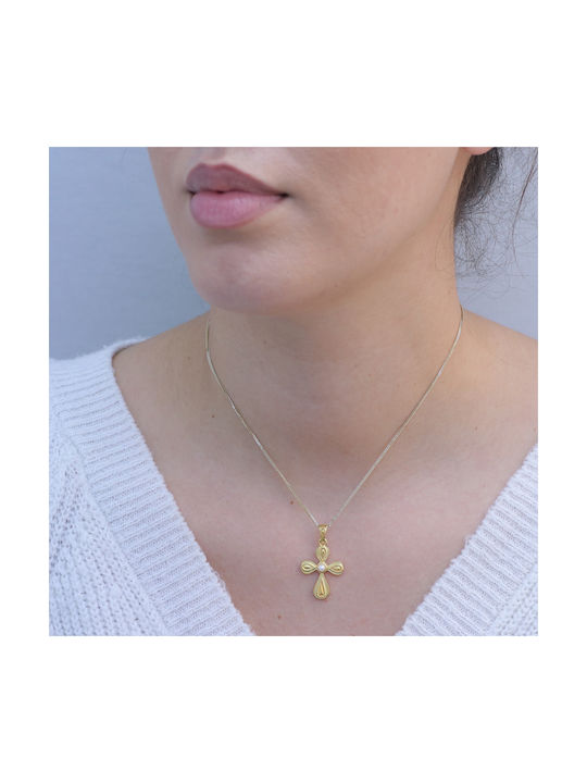 Femeiesc Aur Cruce 14K