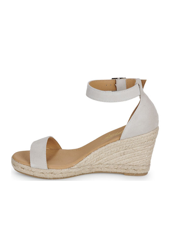 Indali Platforme Dama Tip Espadrile Albe