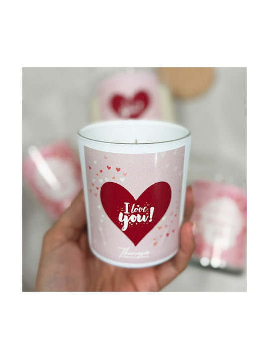 Lumânare parfumată din soia Themagio I Love You 200g Pudră de bebeluș
