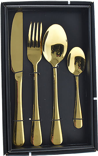 Bakaji Cutlery Set Stainless Gold 24pcs