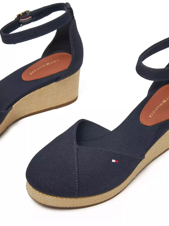 Platforme Dama De Vară Tip Espadrile Albastre
